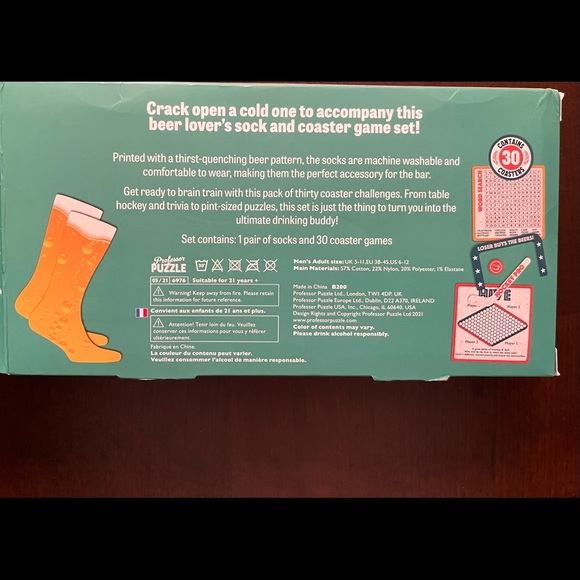 Gift set one pair of socks and beer coasters game 🍻🍺🧦 - Picture 6 of 6